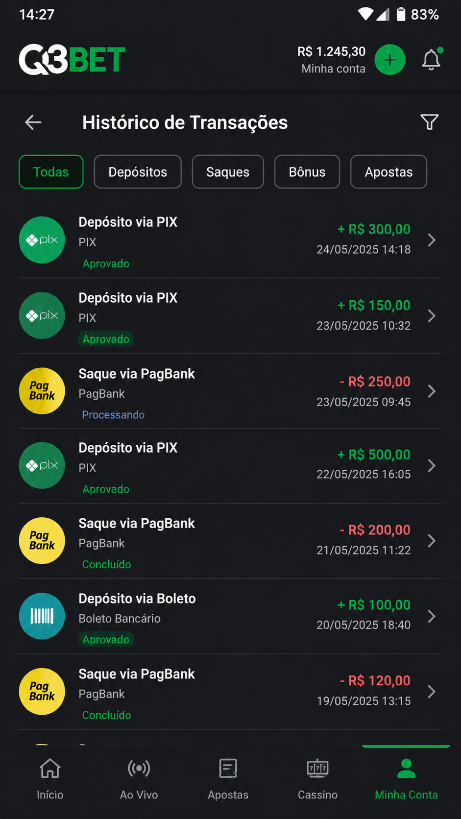 q3bet screenshot