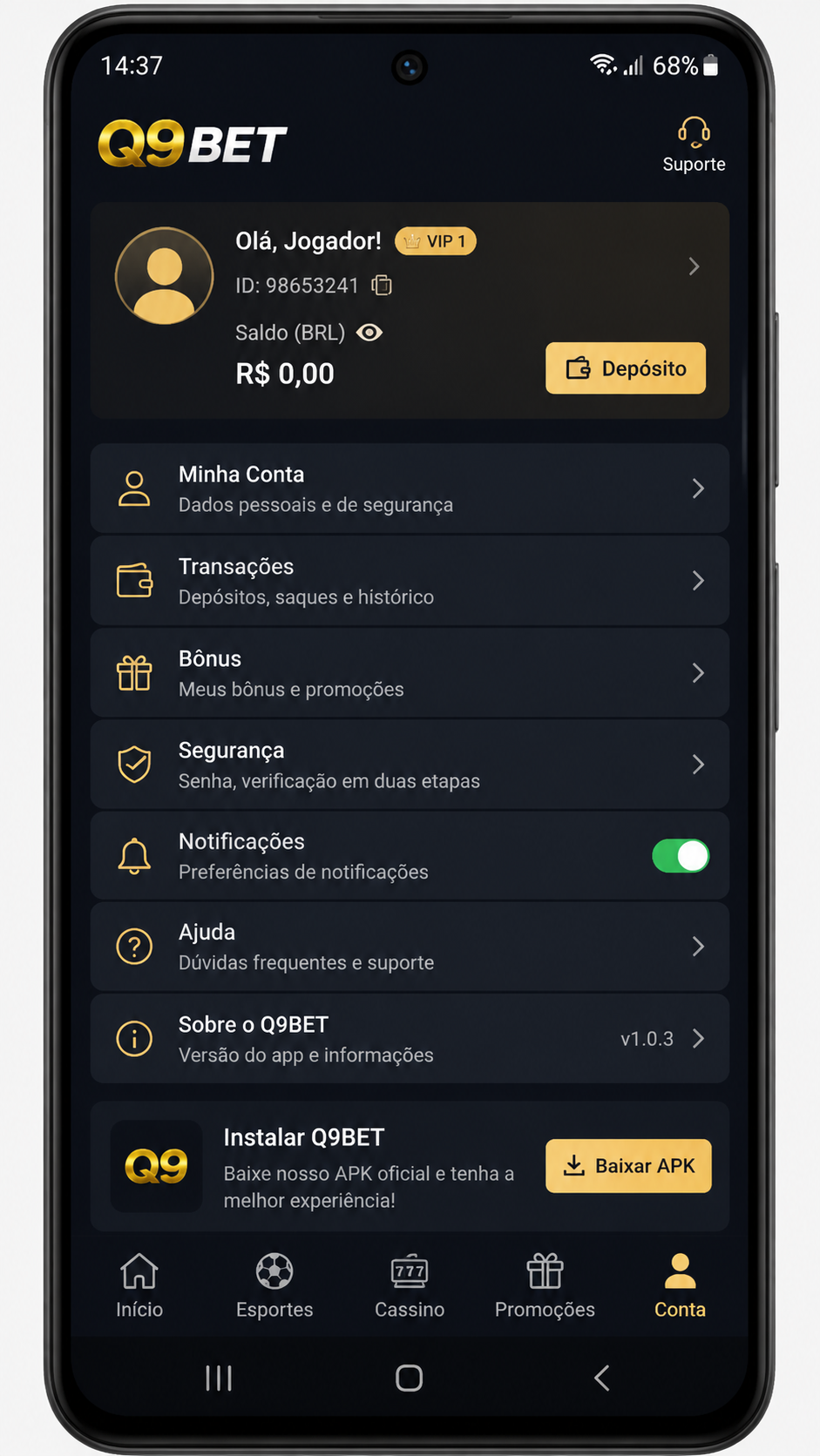 q9bet screenshot