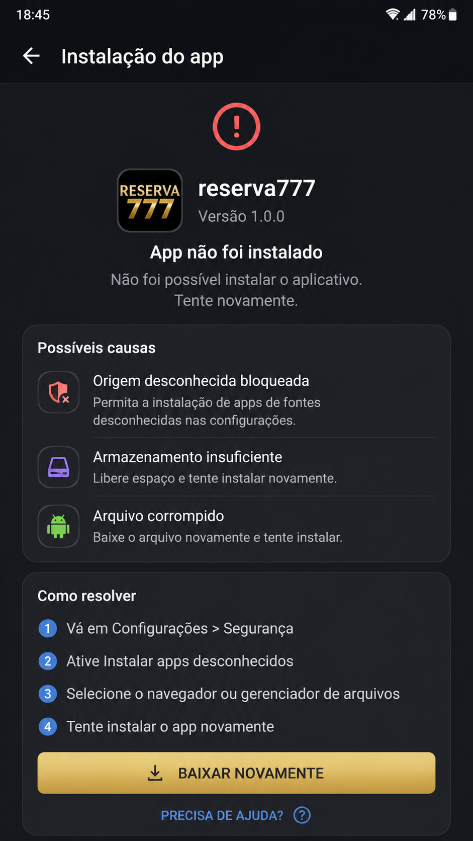 reserva777 screenshot