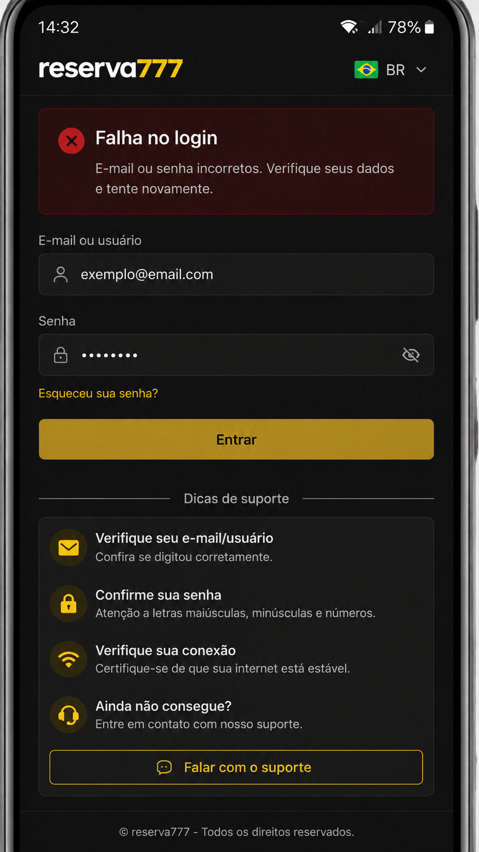 reserva777 screenshot