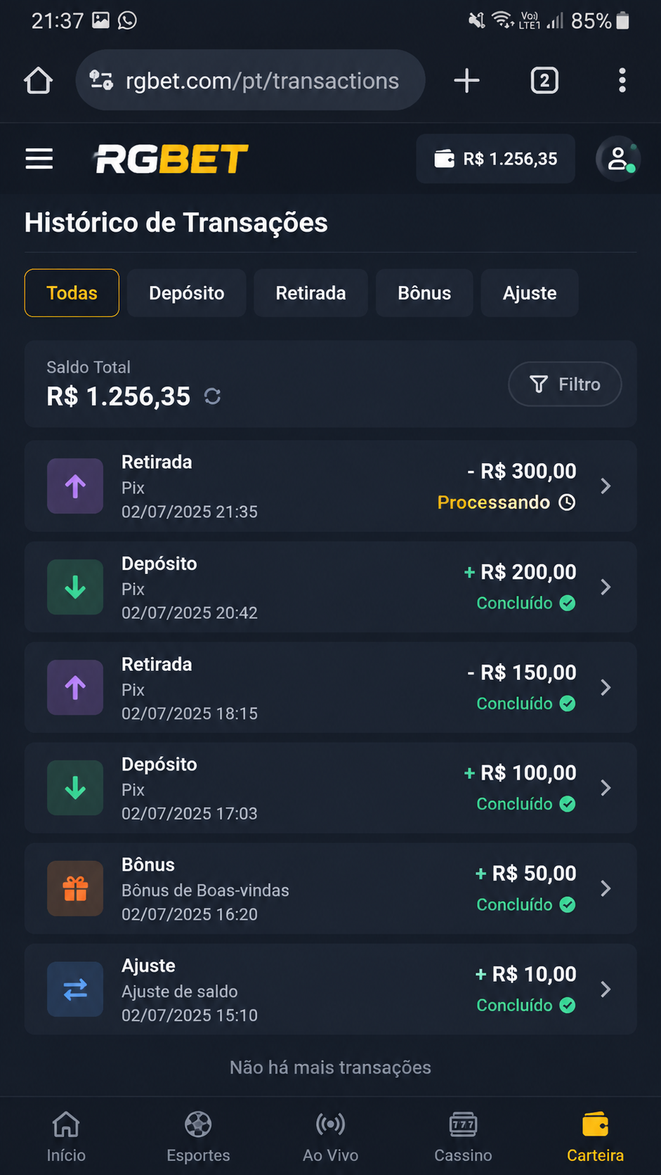 RGBet screenshot
