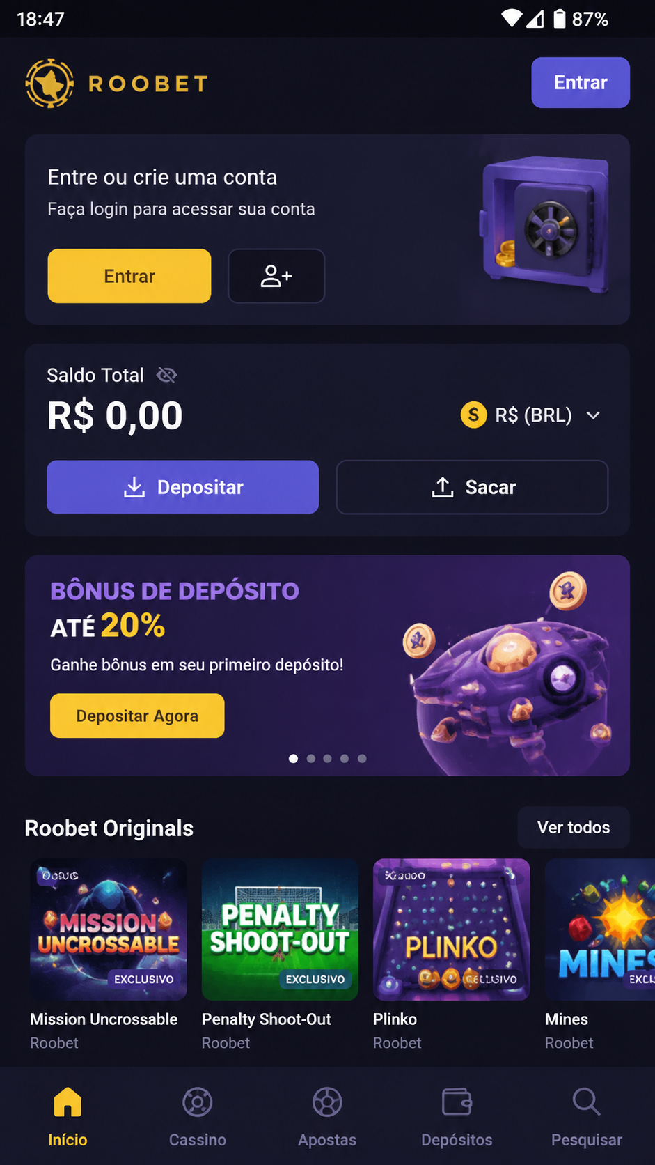 Roobet screenshot