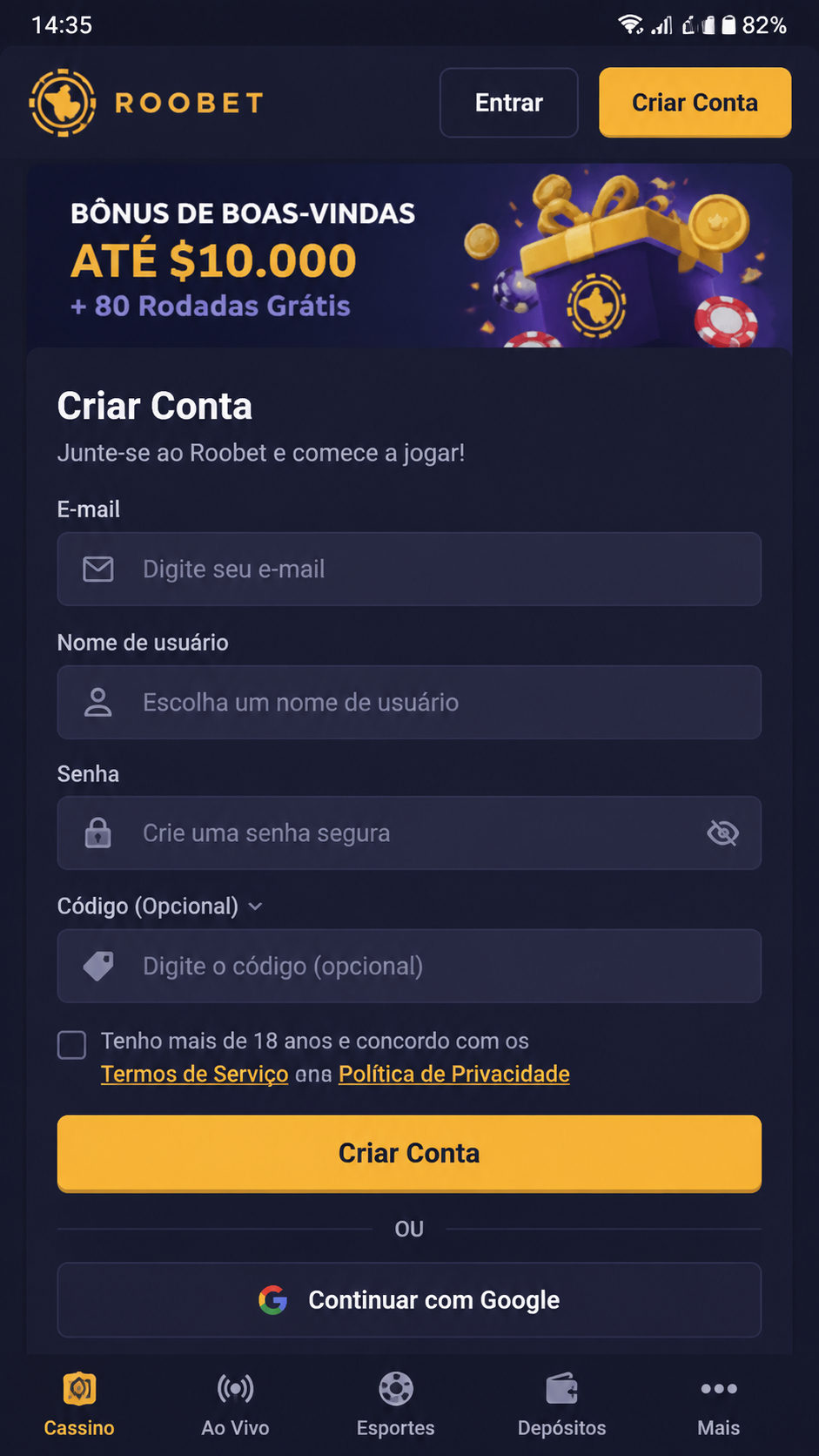 Roobet screenshot