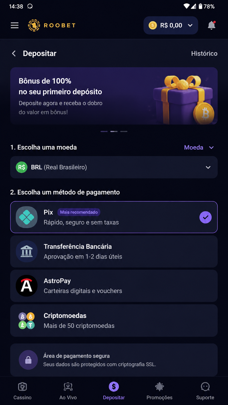 Roobet screenshot