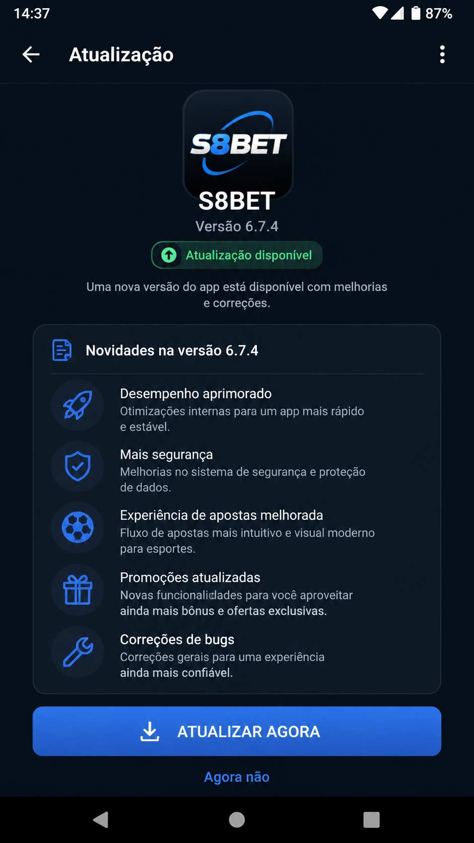 s8bet screenshot