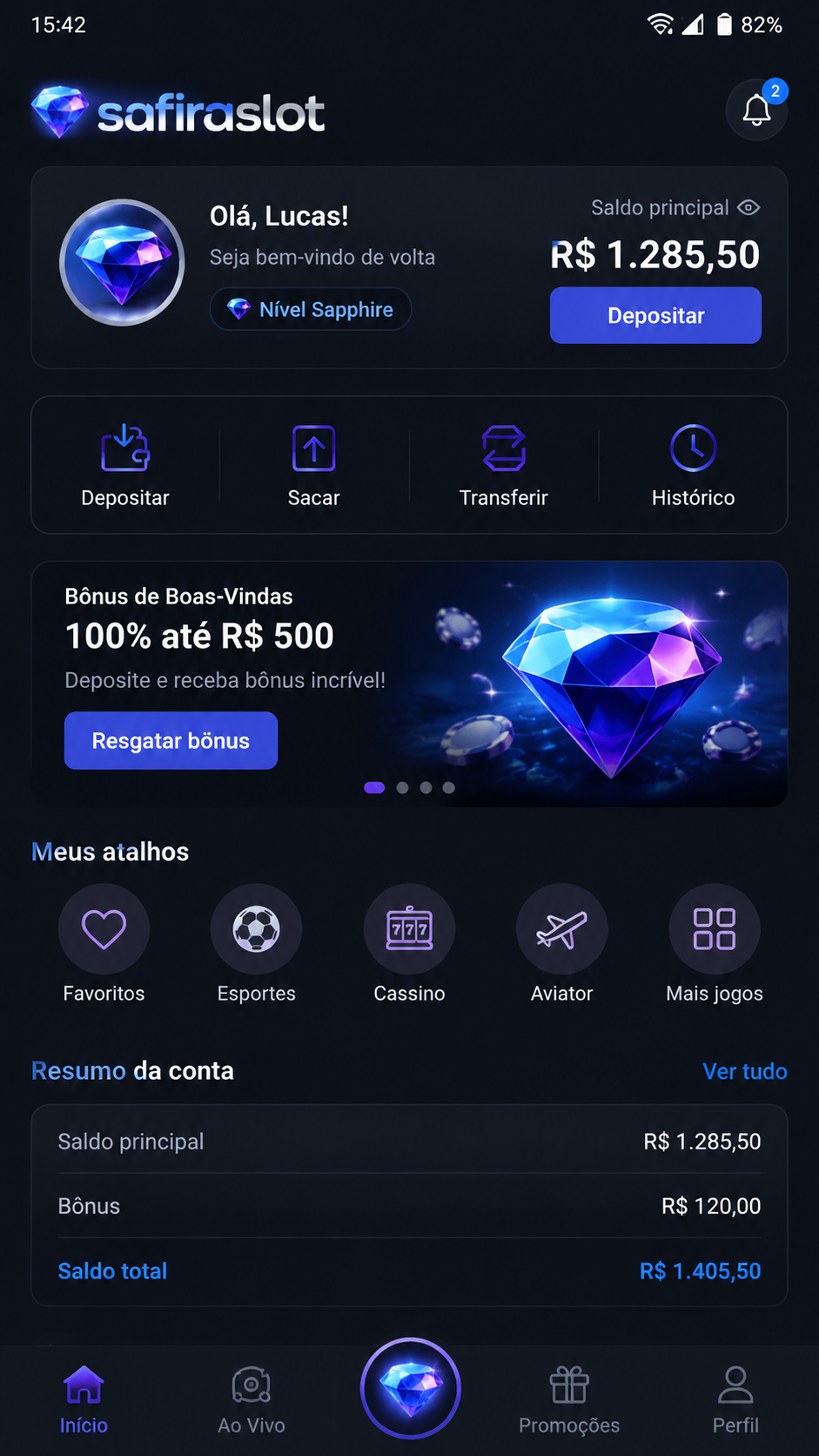 SafiraSlot screenshot
