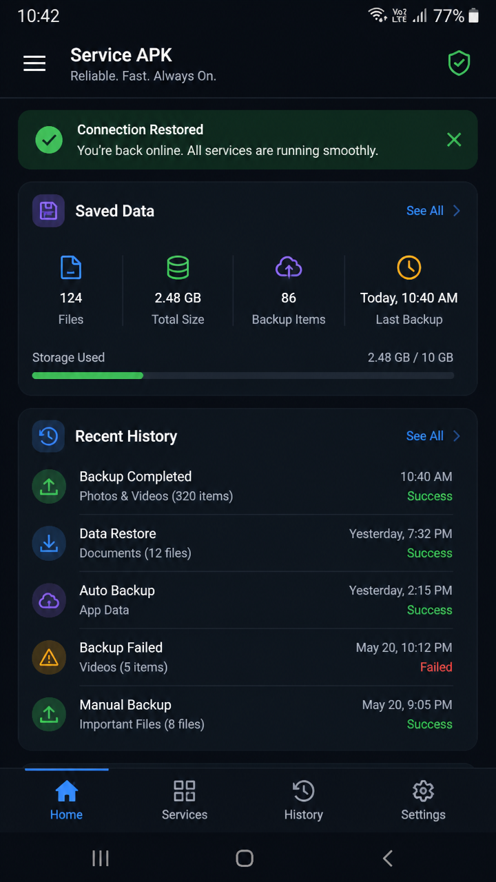 Service screenshot