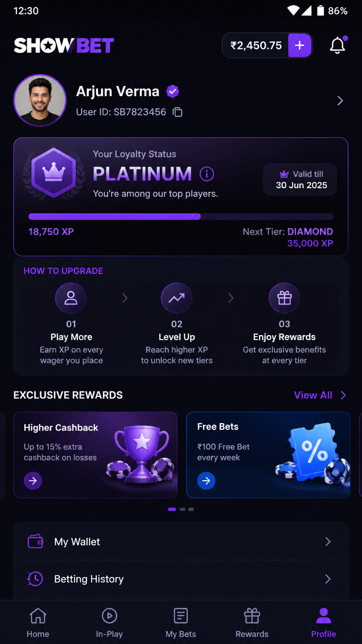 Showbet screenshot