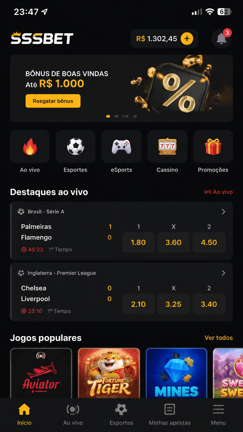 sssbet screenshot