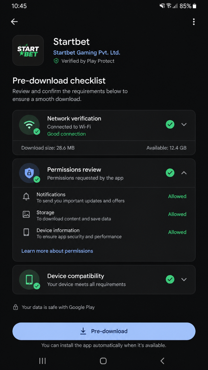 Startbet screenshot