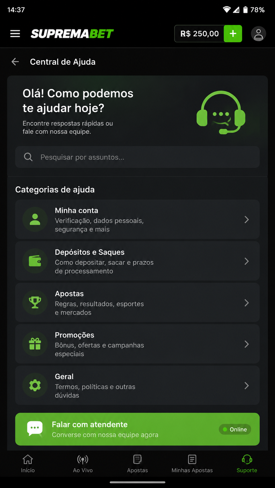 Supremabet screenshot