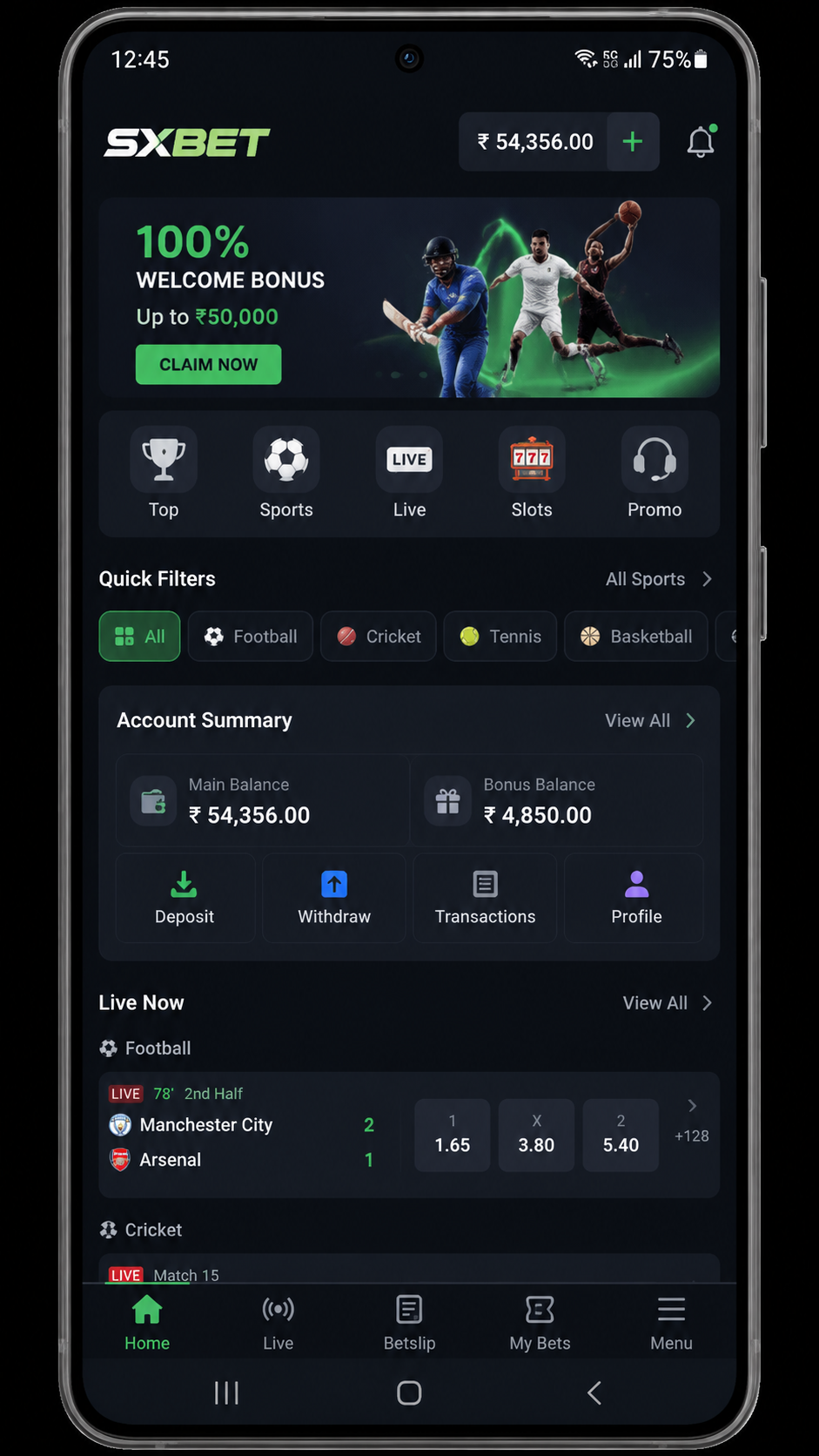 sxbet screenshot
