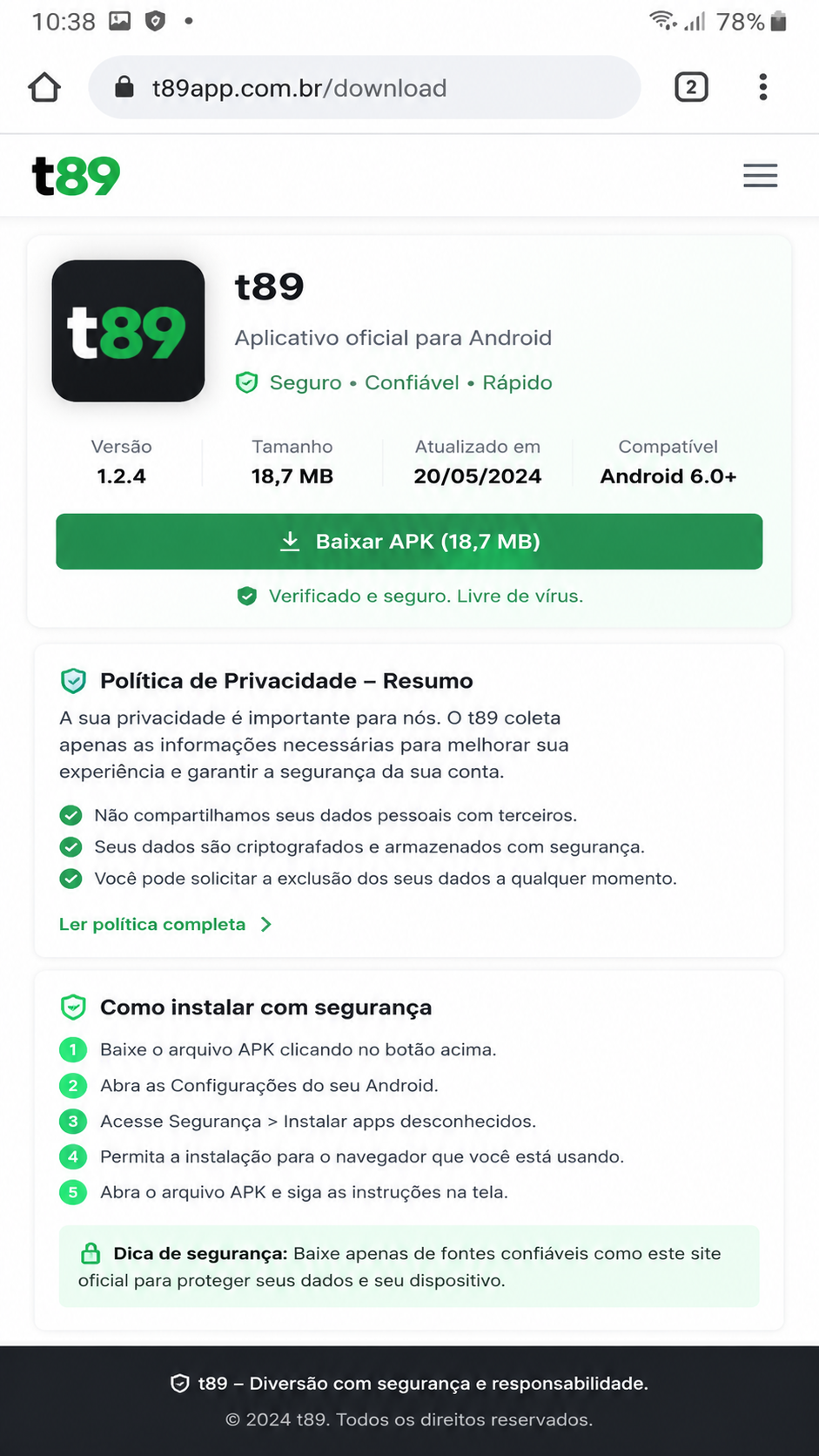 t89 screenshot