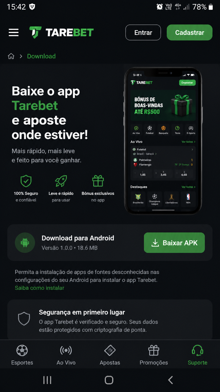 Tarebet screenshot