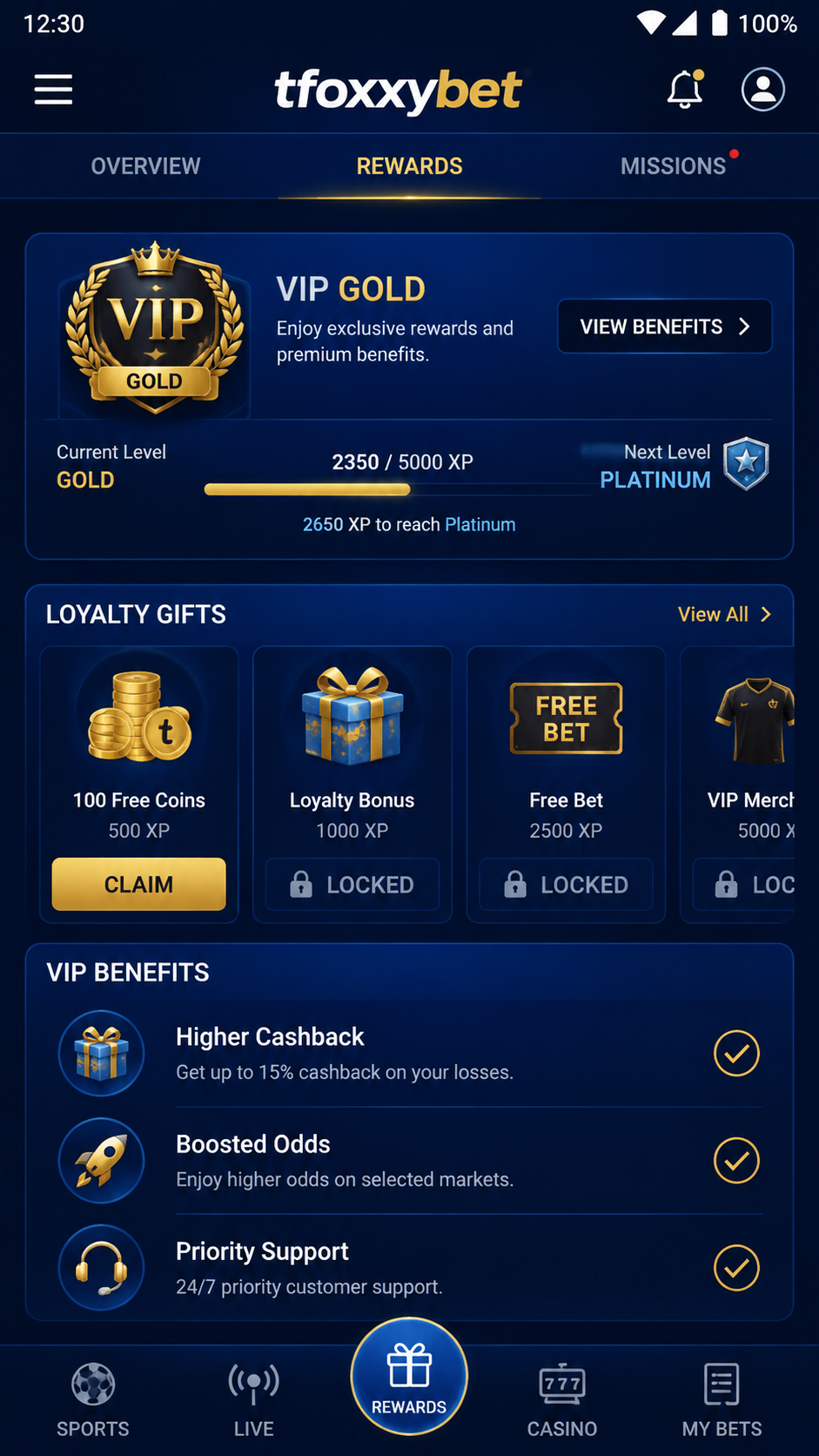 tfoxxybet screenshot