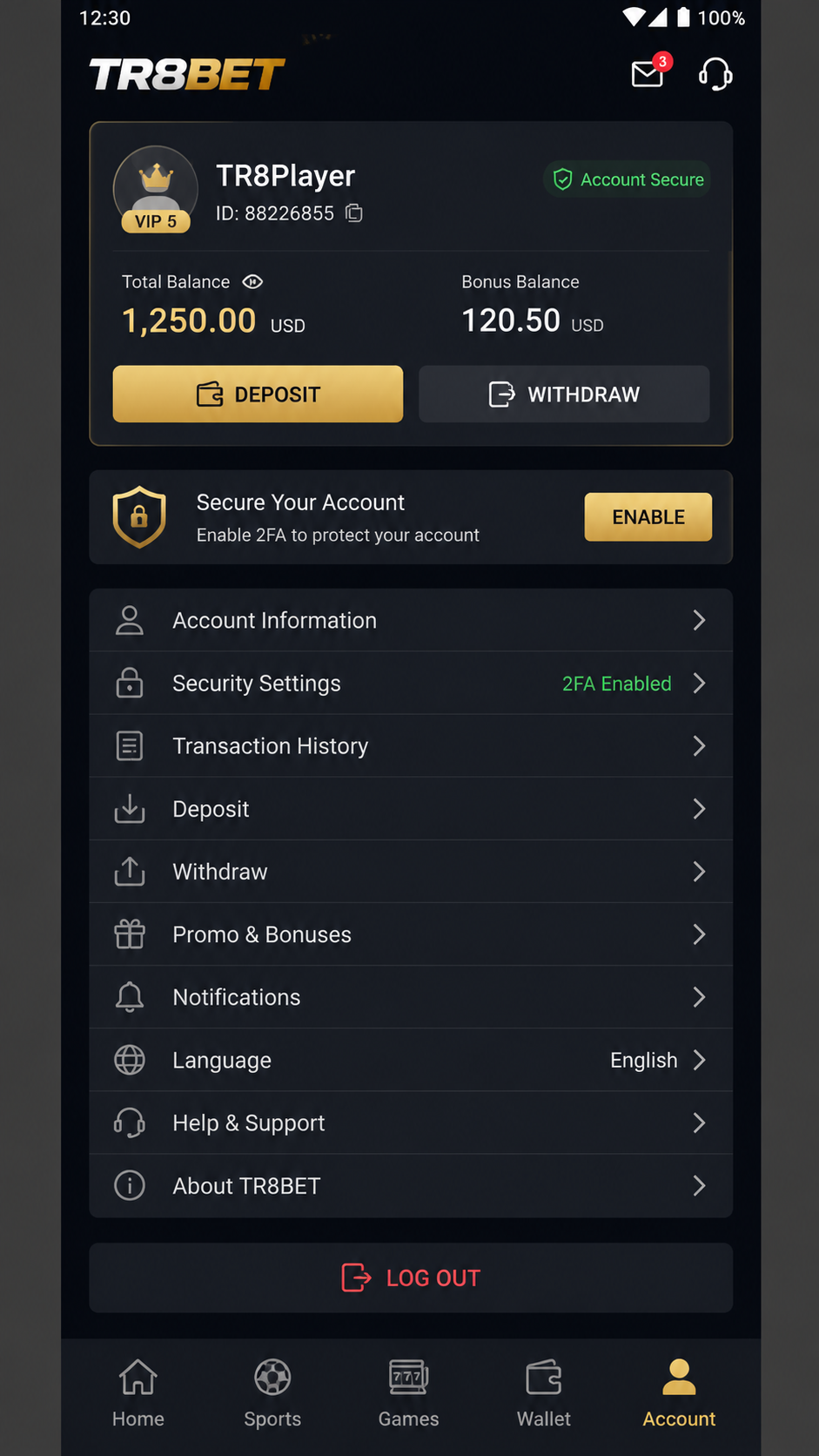 tr8bet screenshot