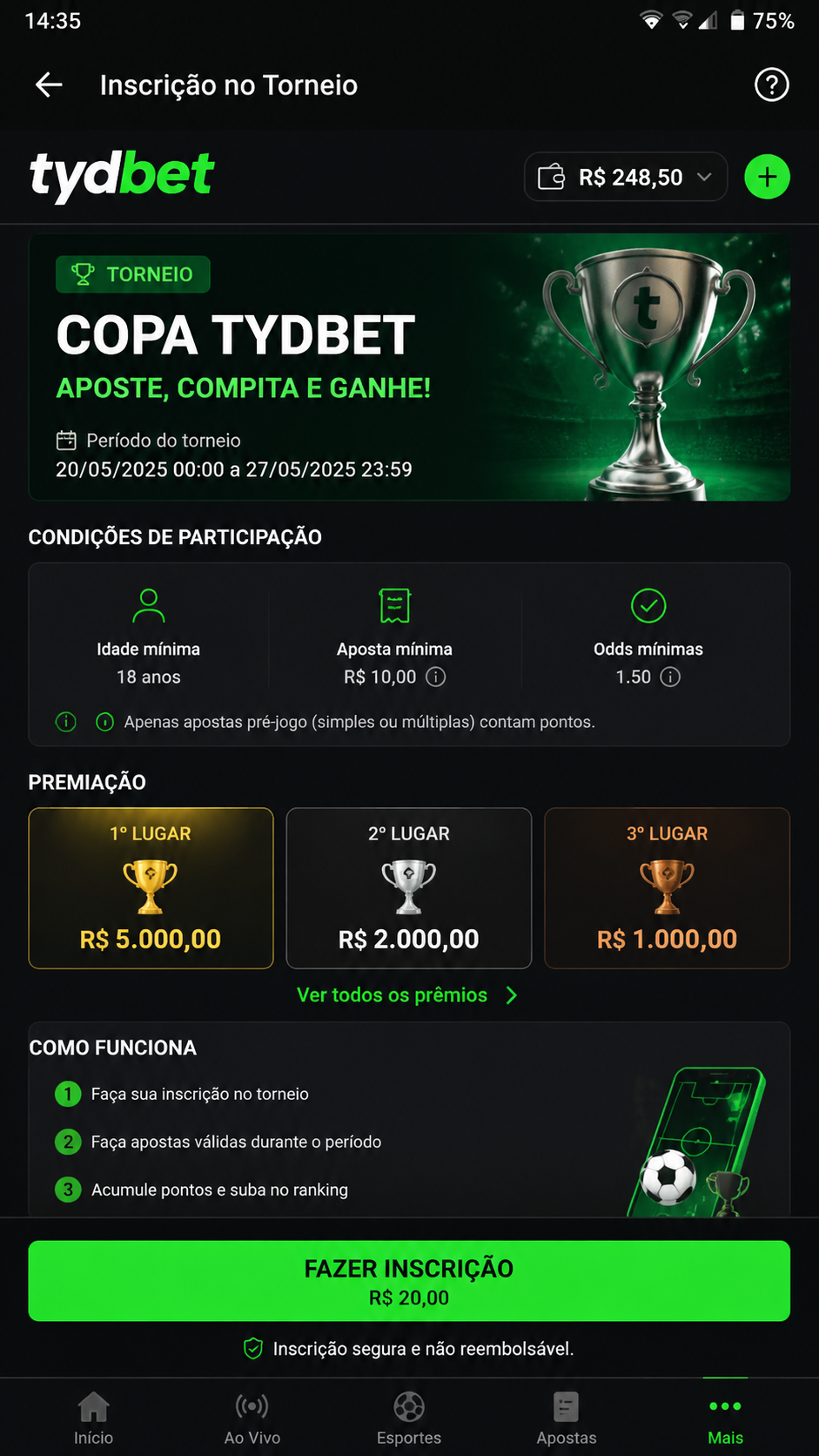 tydbet screenshot