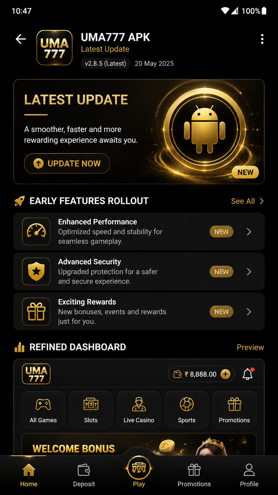 uma777 screenshot