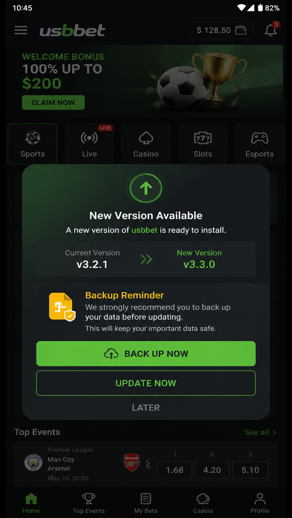 usbbet screenshot