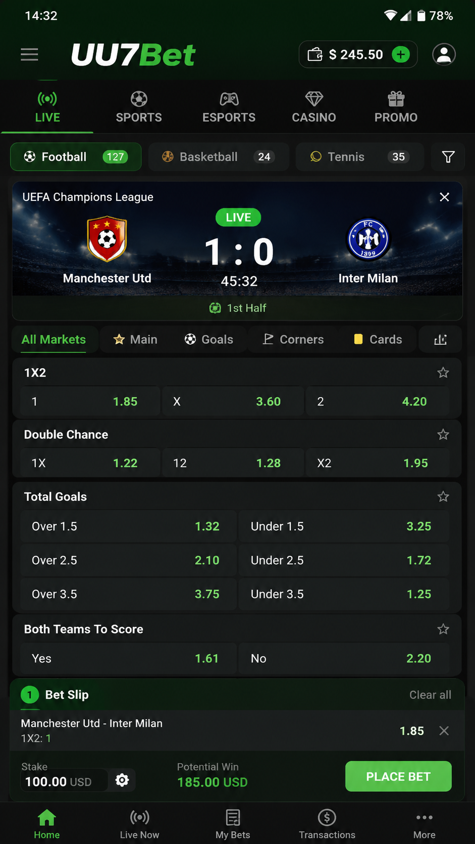 UU7Bet screenshot