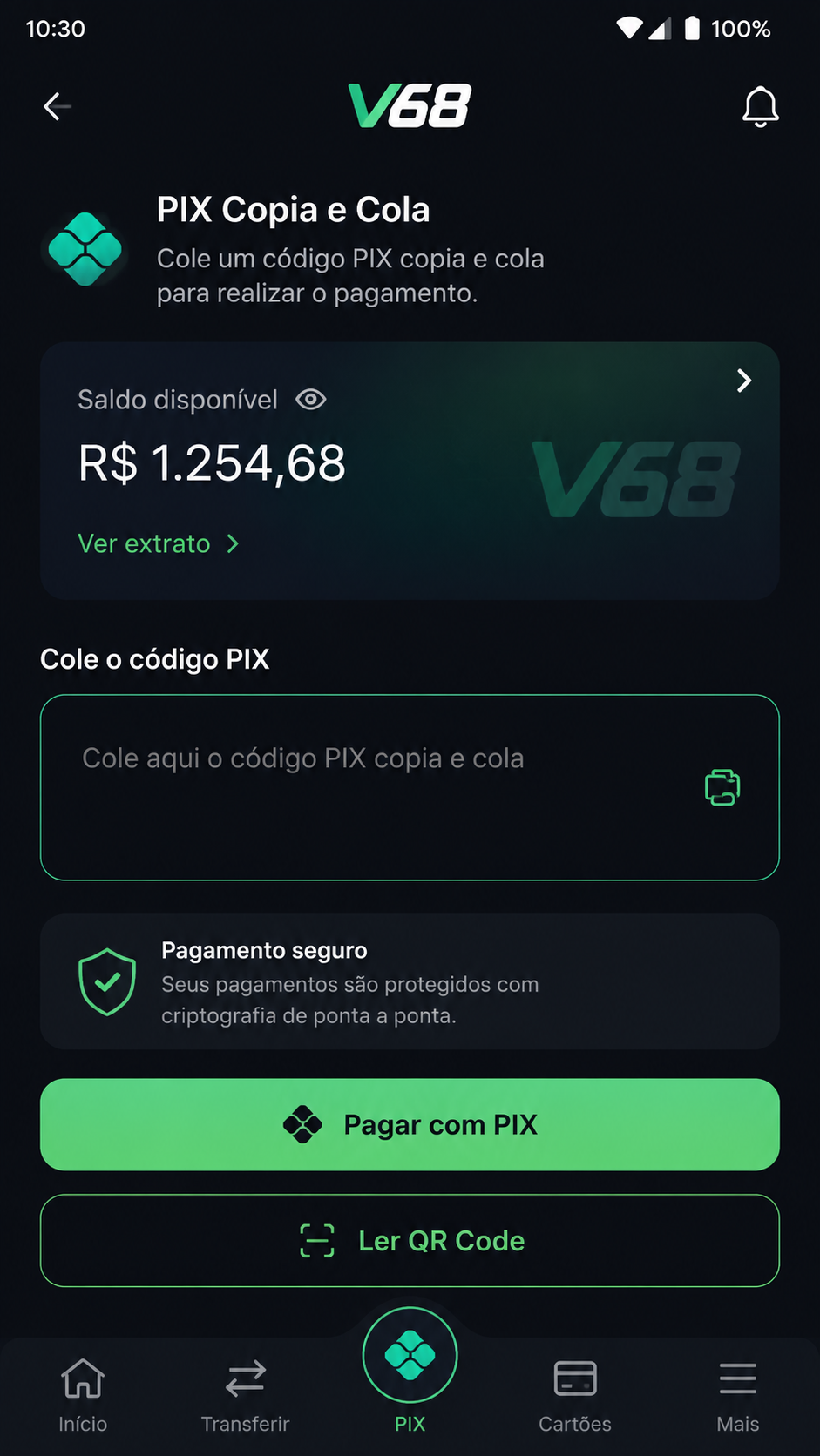 V68 screenshot