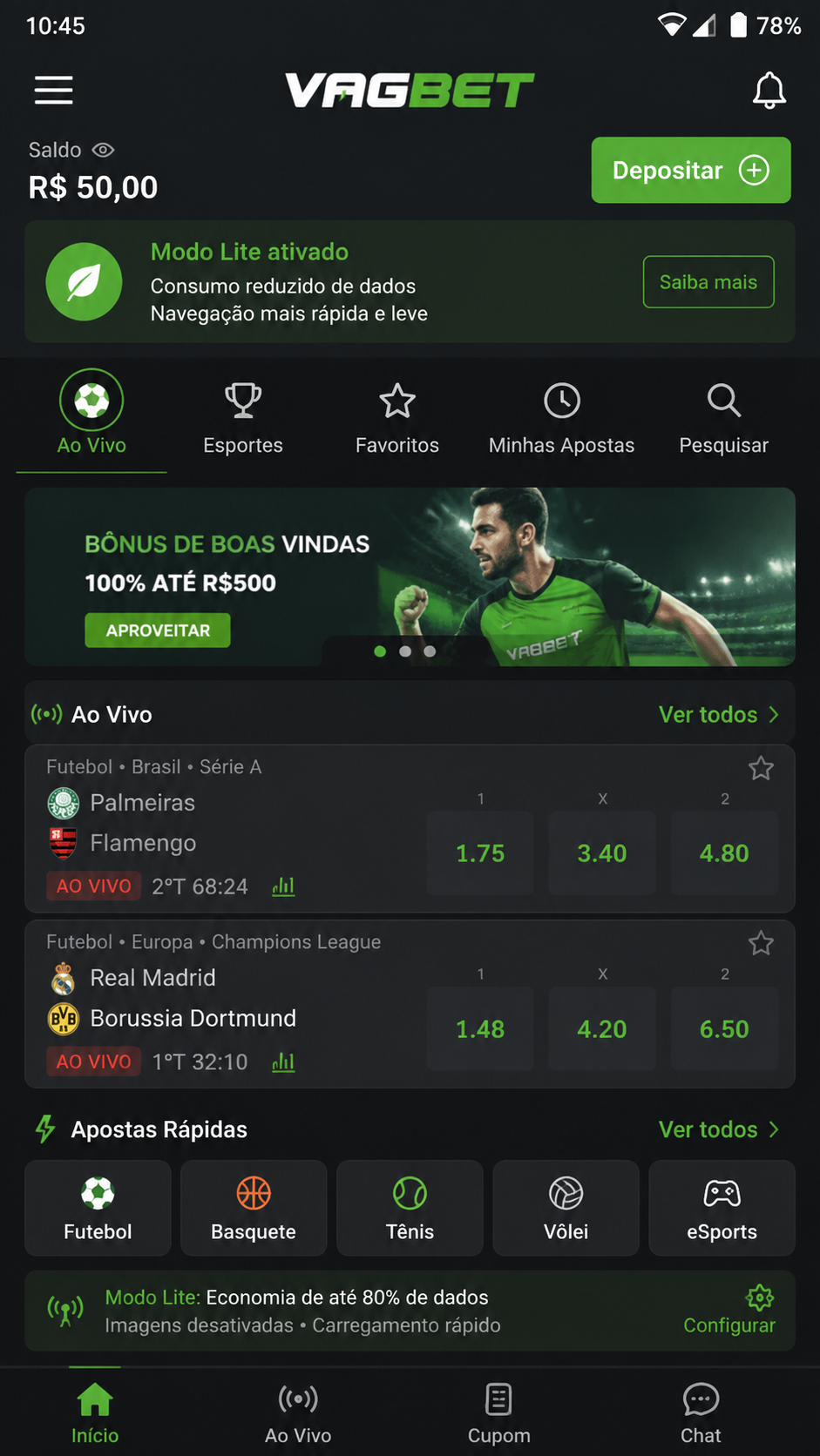 Vagbet screenshot