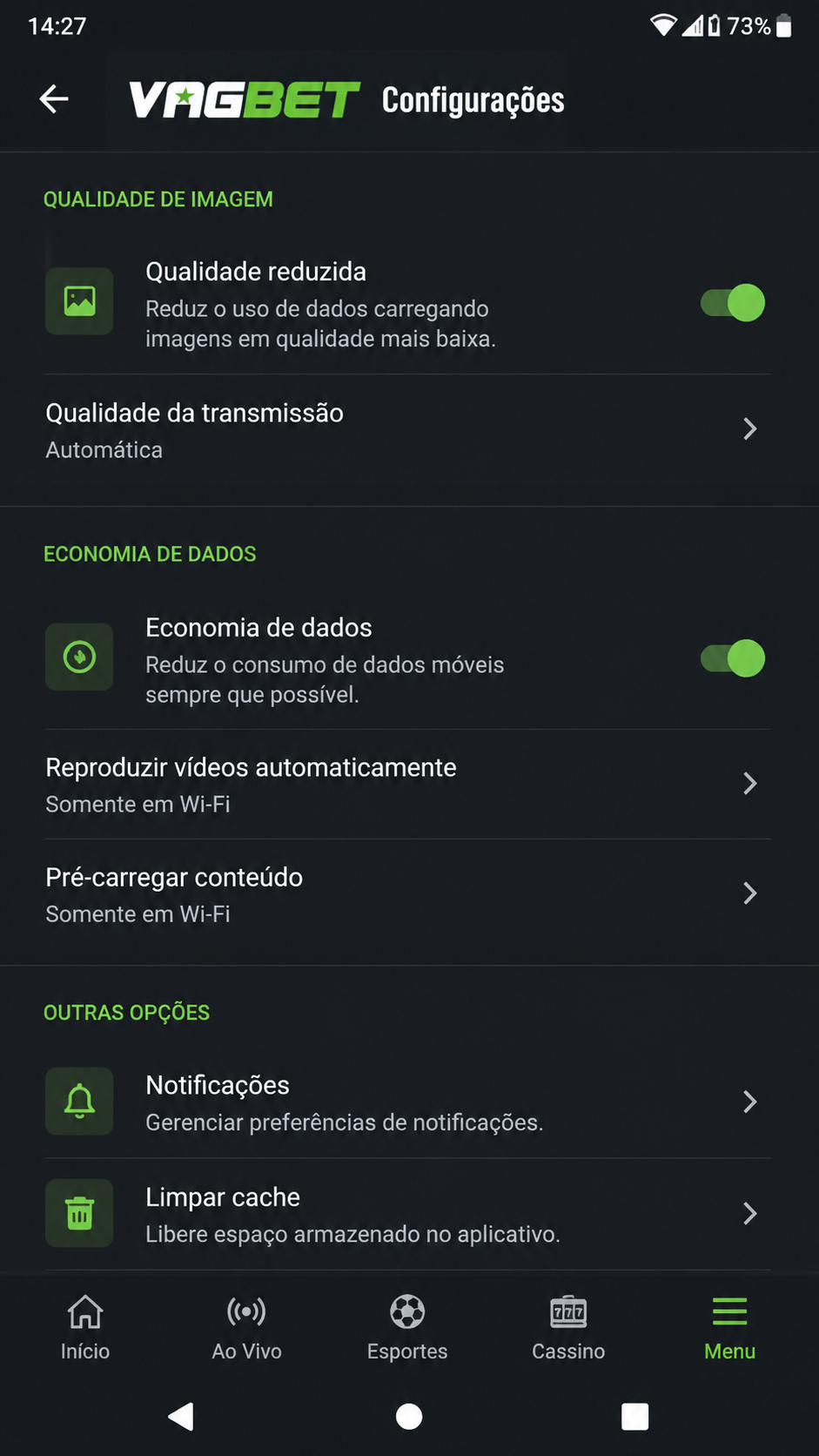 Vagbet screenshot