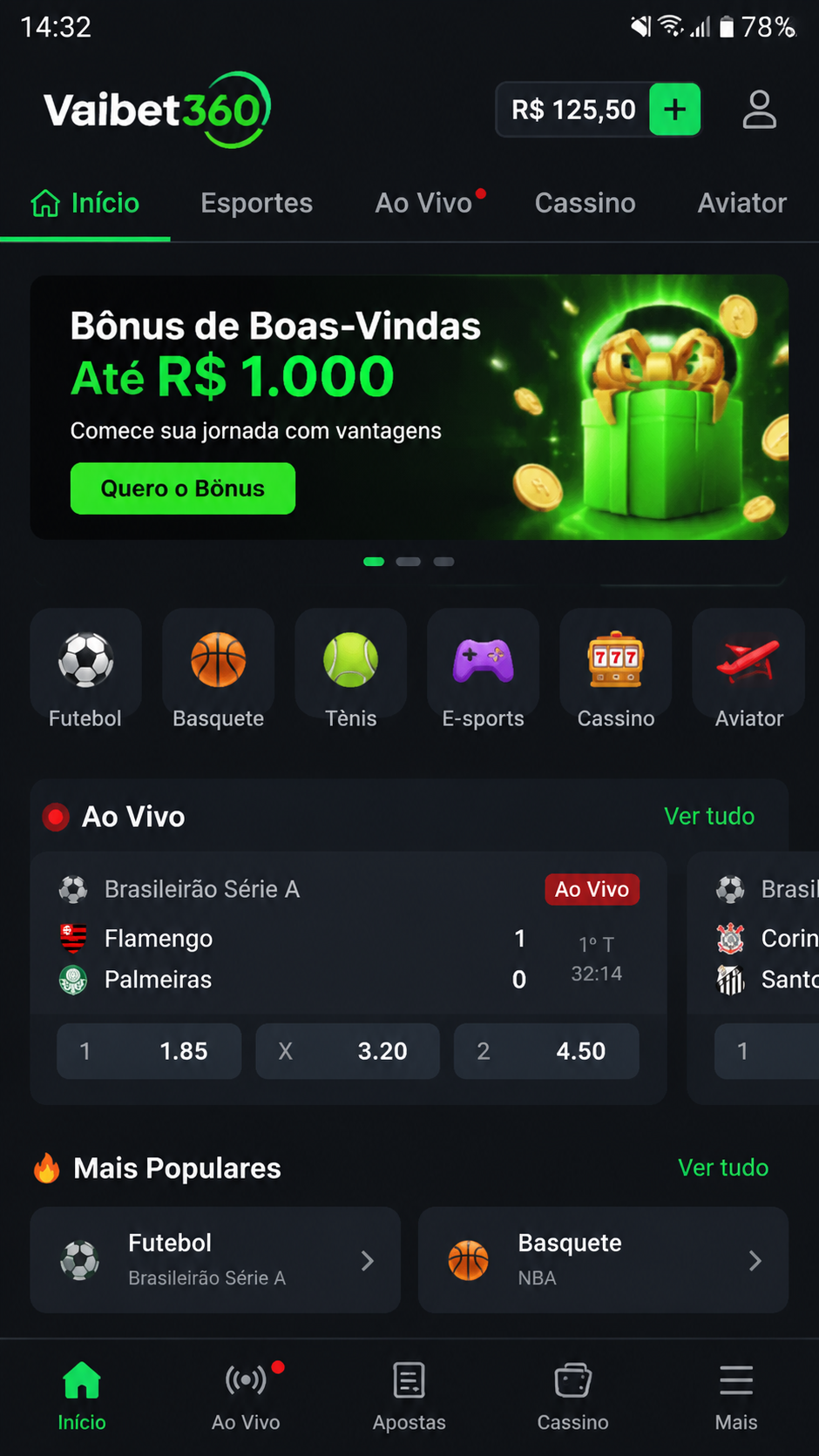 Vaibet360 screenshot