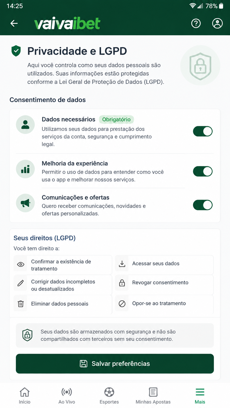 vaivaibet screenshot