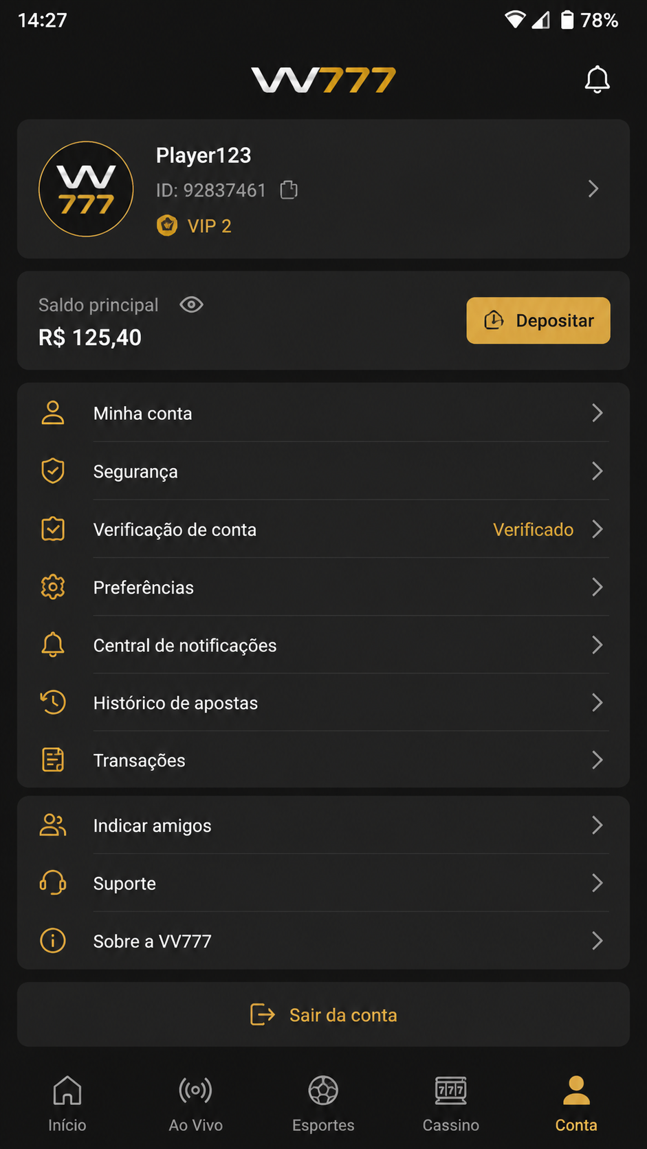 vv777 screenshot