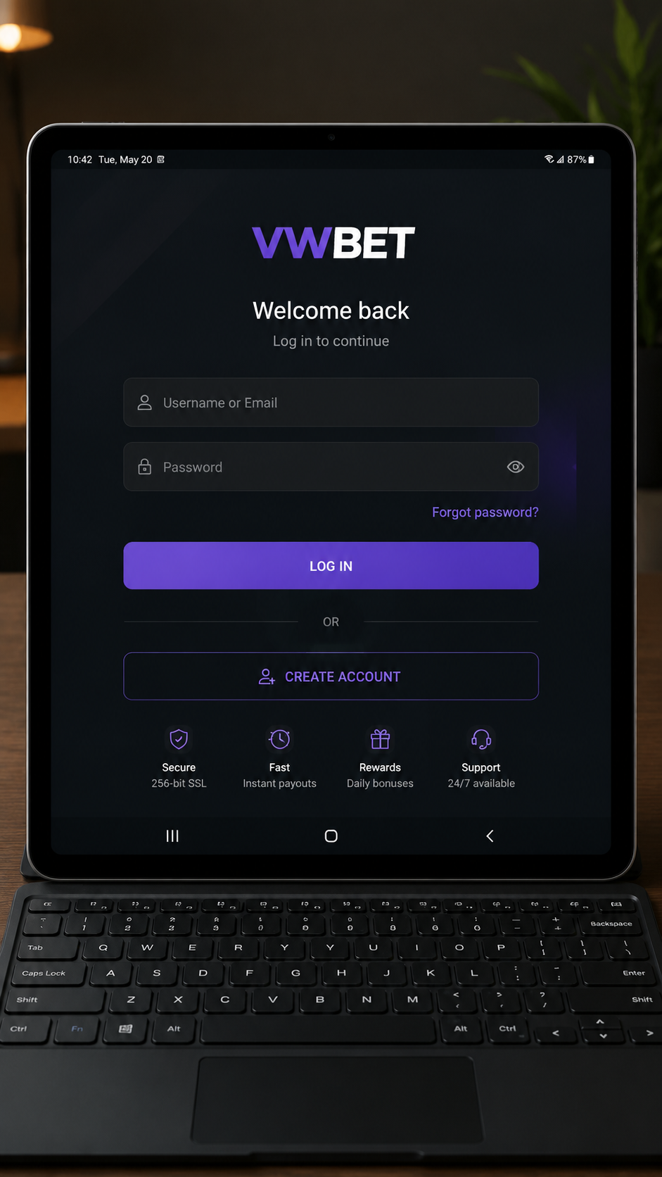 VWBET screenshot