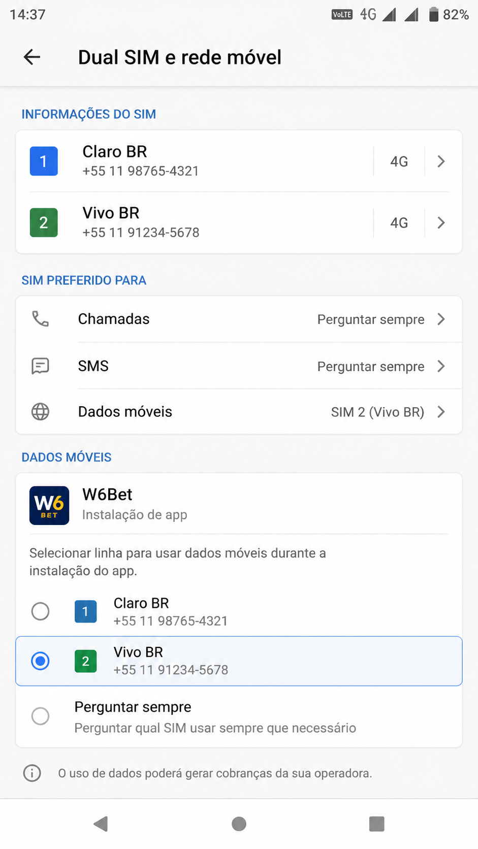 W6Bet screenshot