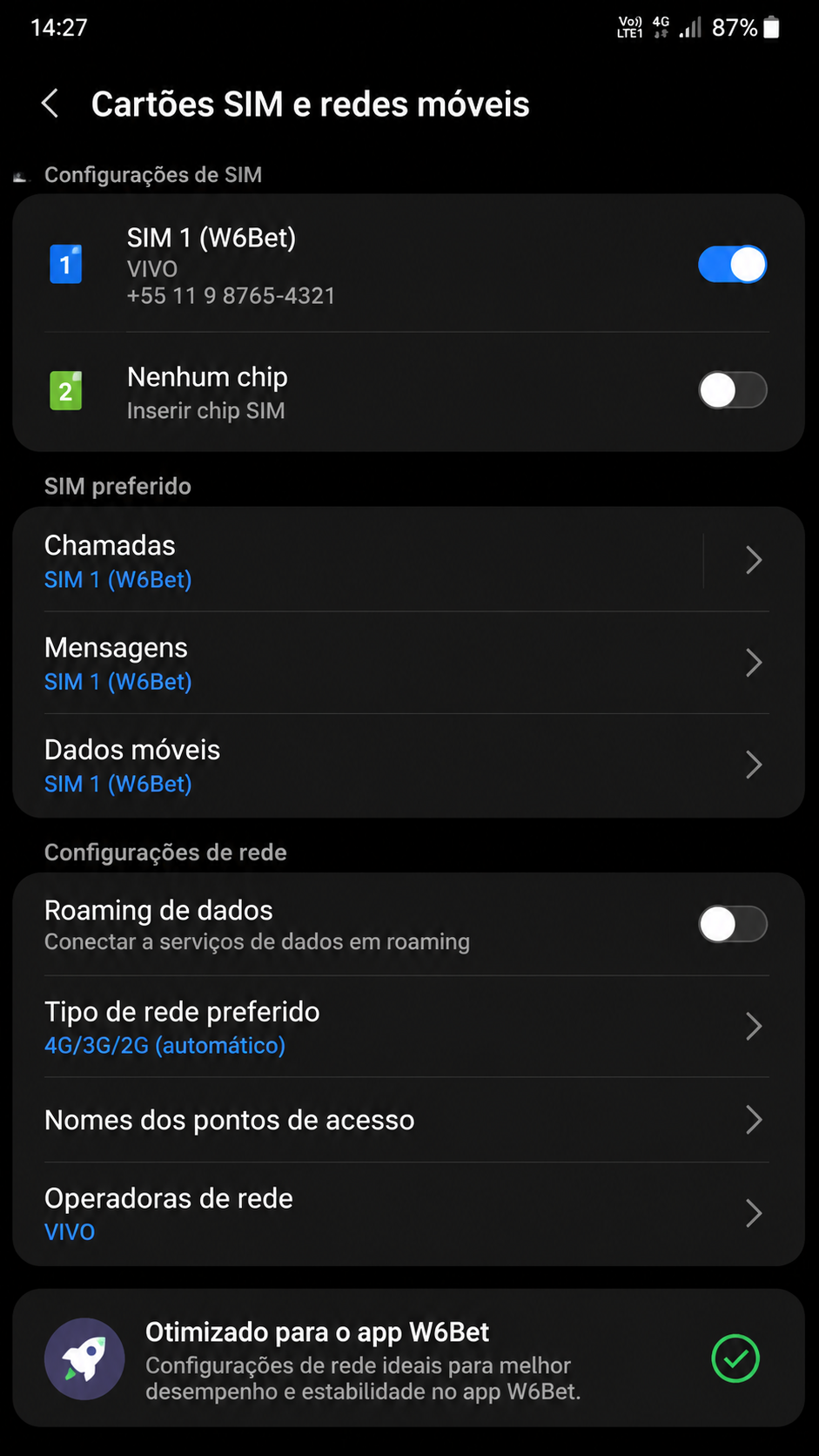 W6Bet screenshot