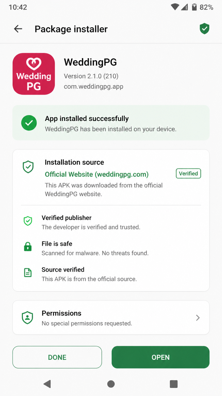 WeddingPG screenshot