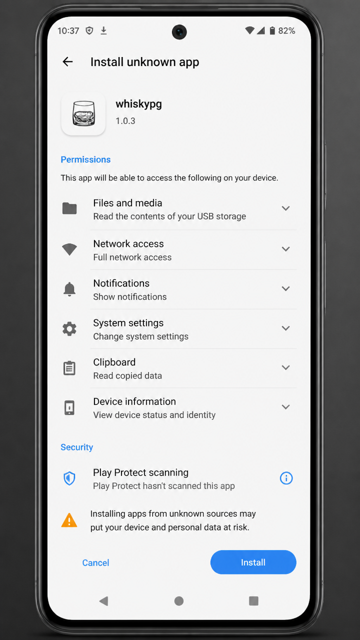 whiskypg screenshot