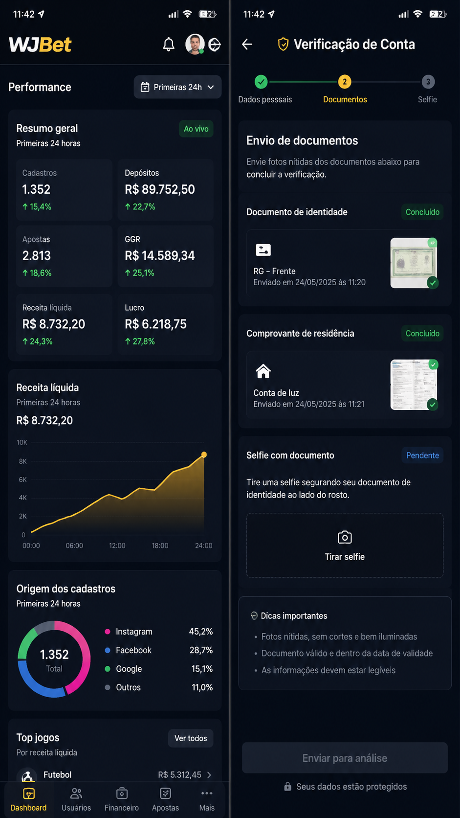 WJBet screenshot
