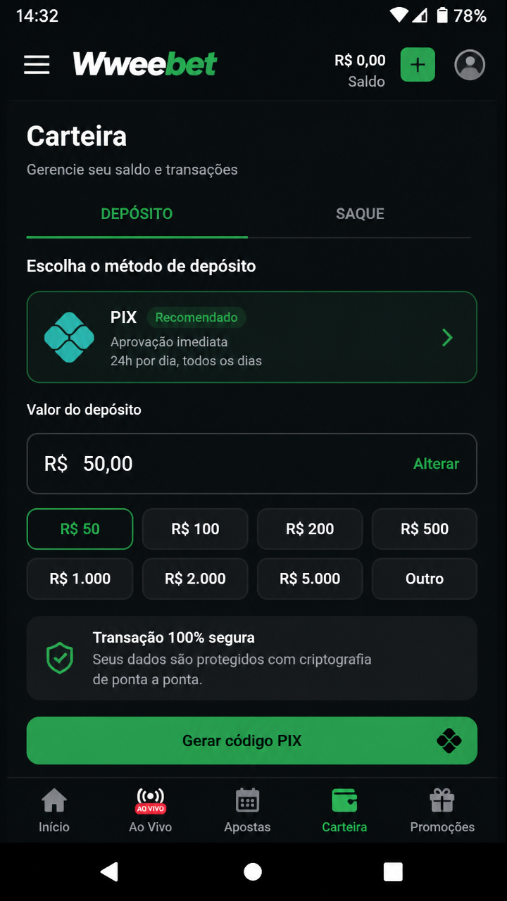 Wweebet screenshot