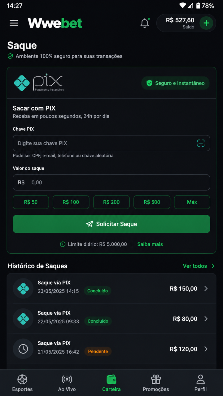 Wweebet screenshot