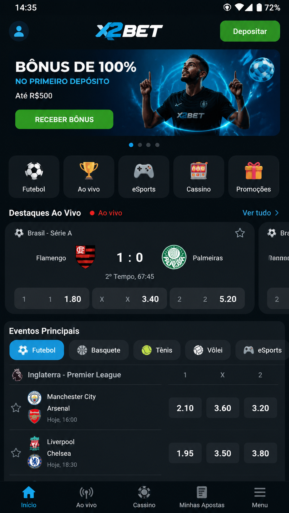 x2bet screenshot