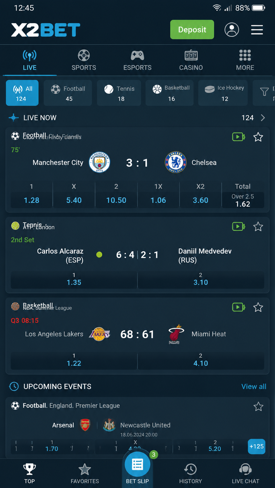 x2bet screenshot