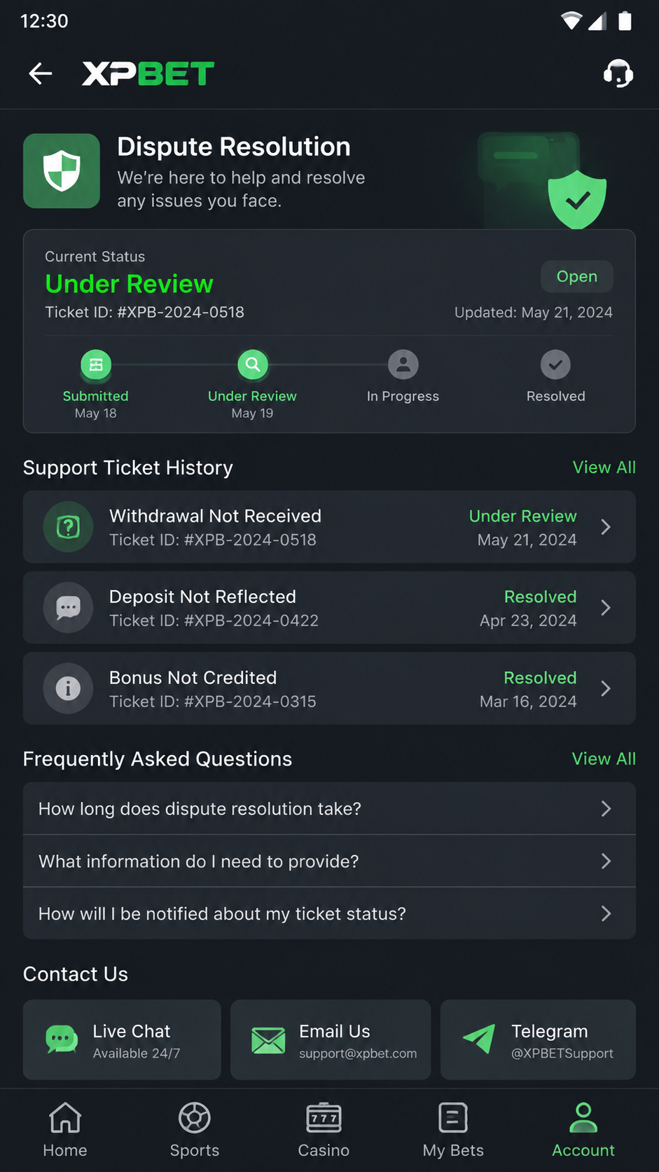 xpbet screenshot