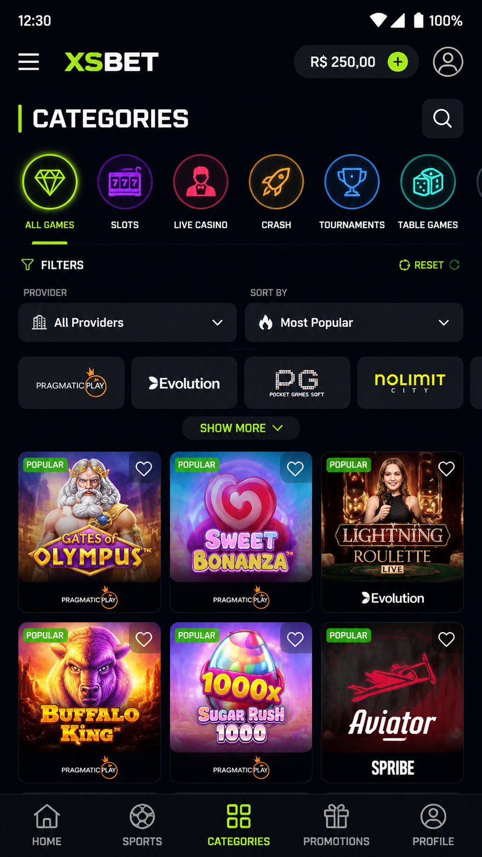 xsbet screenshot