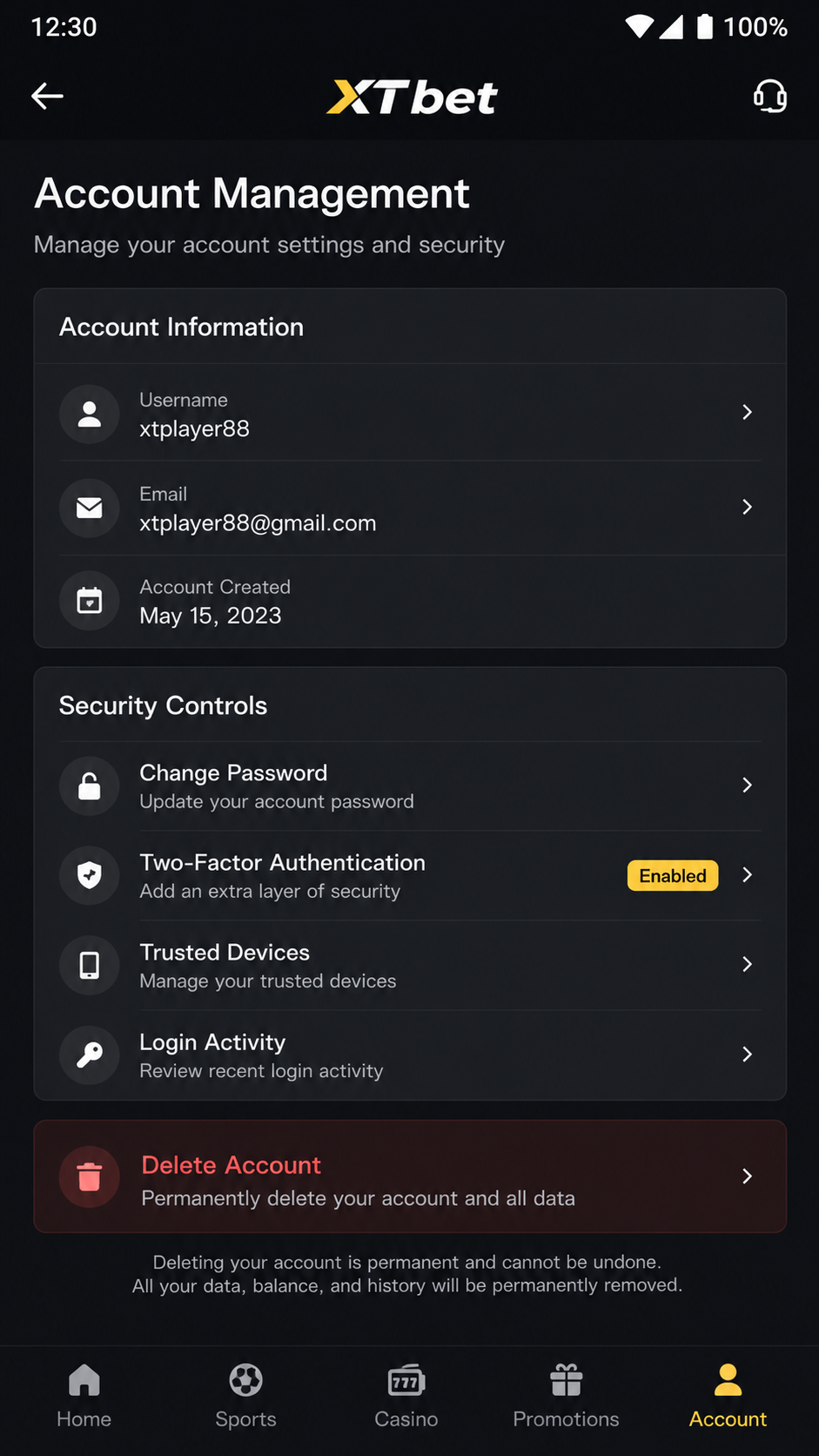 xtbet screenshot