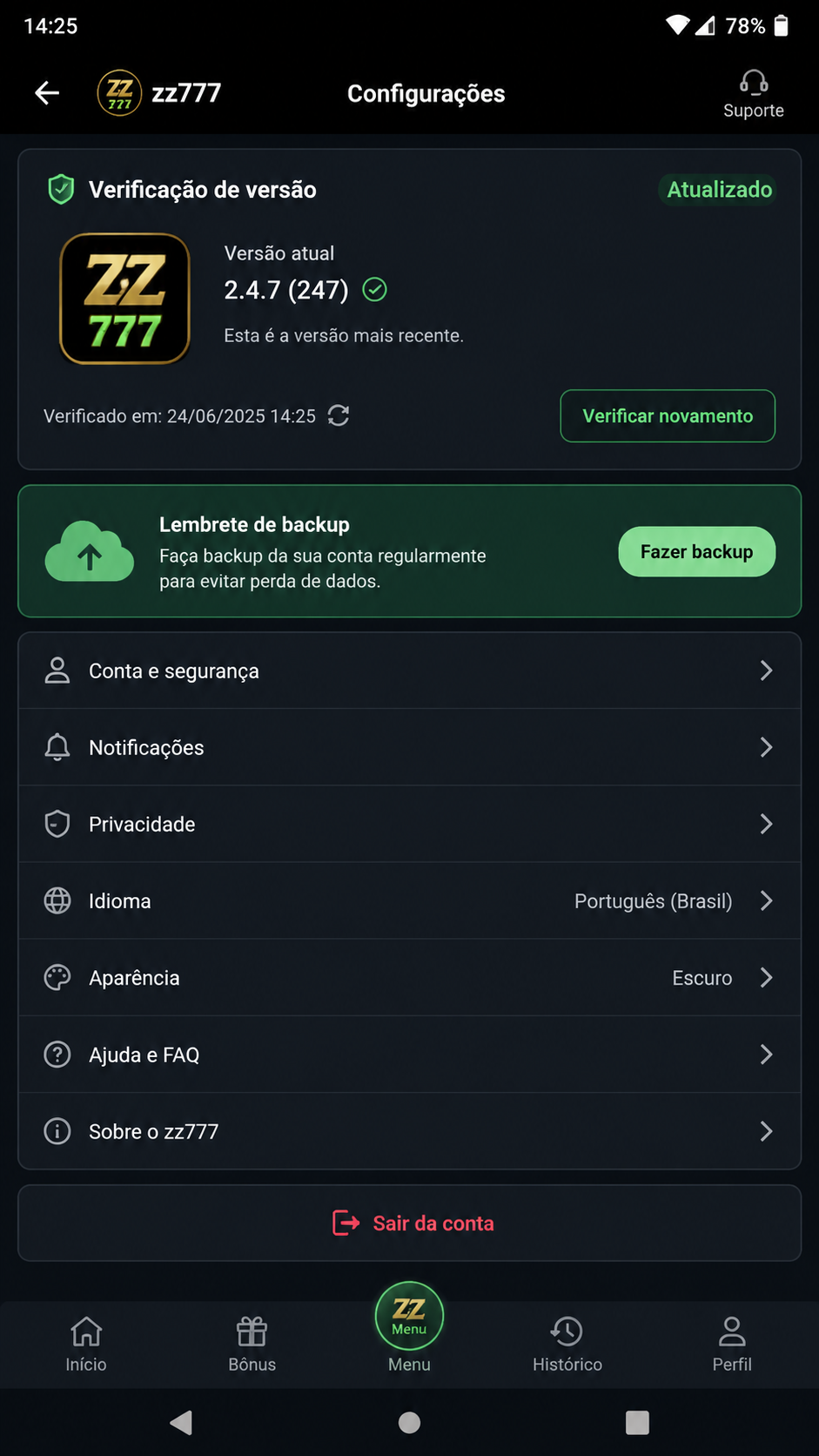 zz777 screenshot